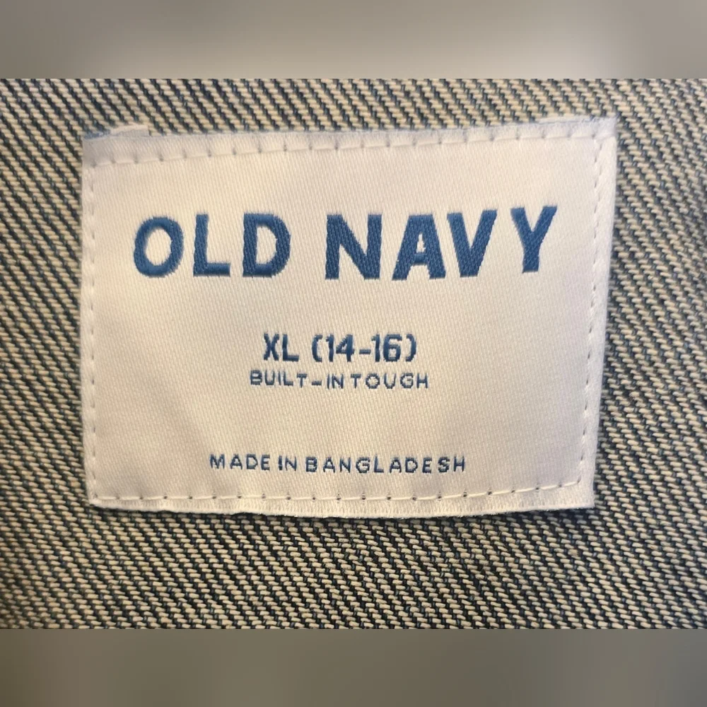 Almost New Youth Old Navy Denim Jacket - Blue (SIZE :XL 14-16 )